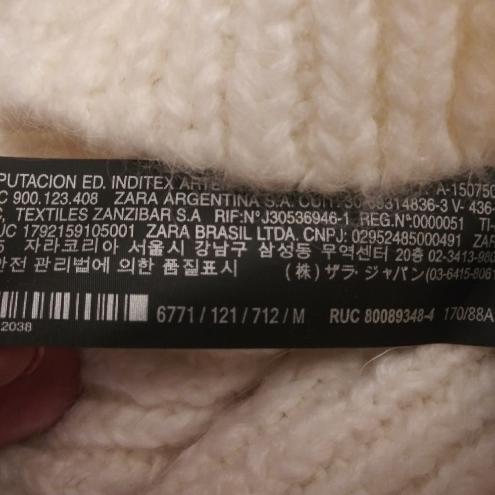 Zara wool ruffle trims with metallic thread sweate - Picture 5 of 5
